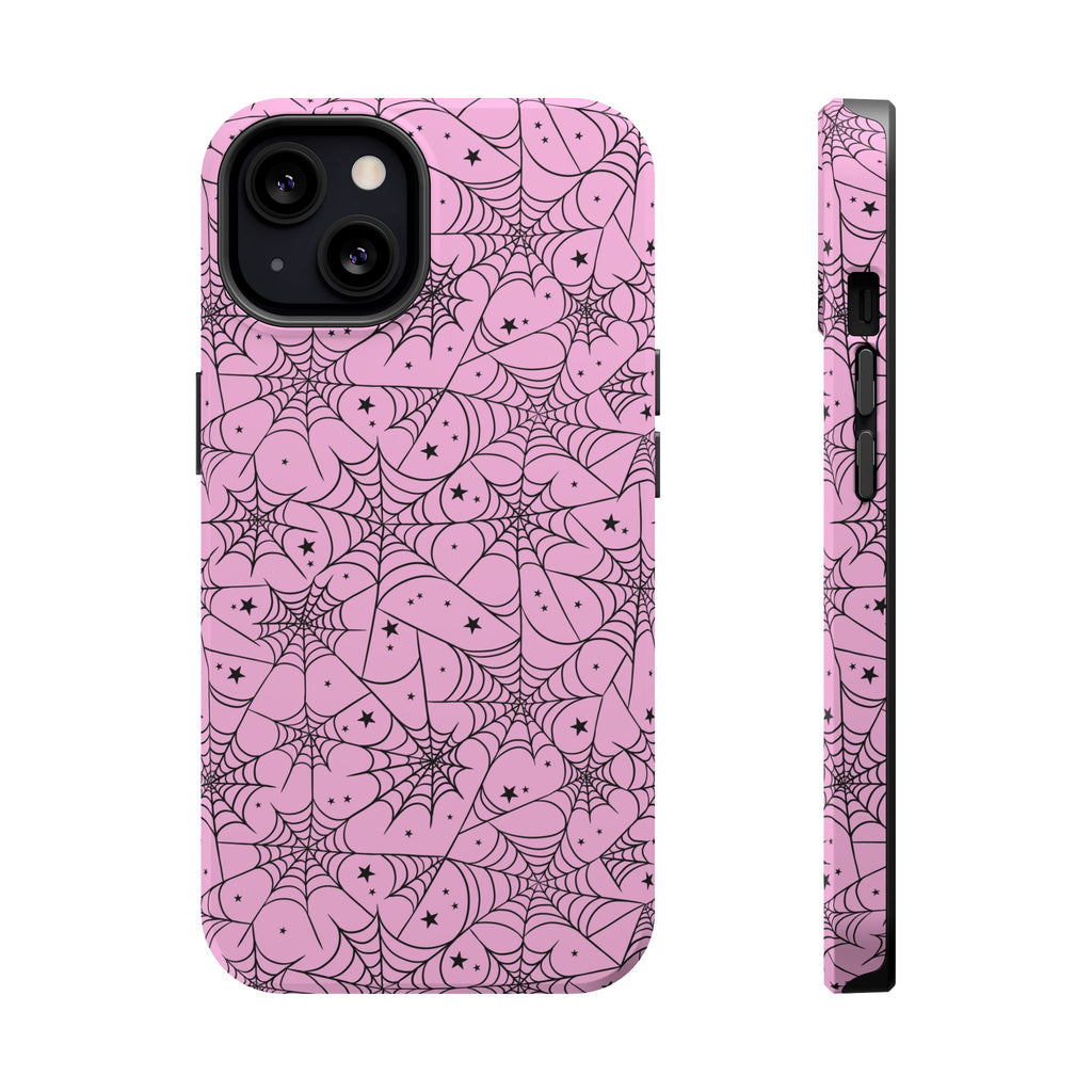 Pink Spiderweb Magnetic Impact Phone Case