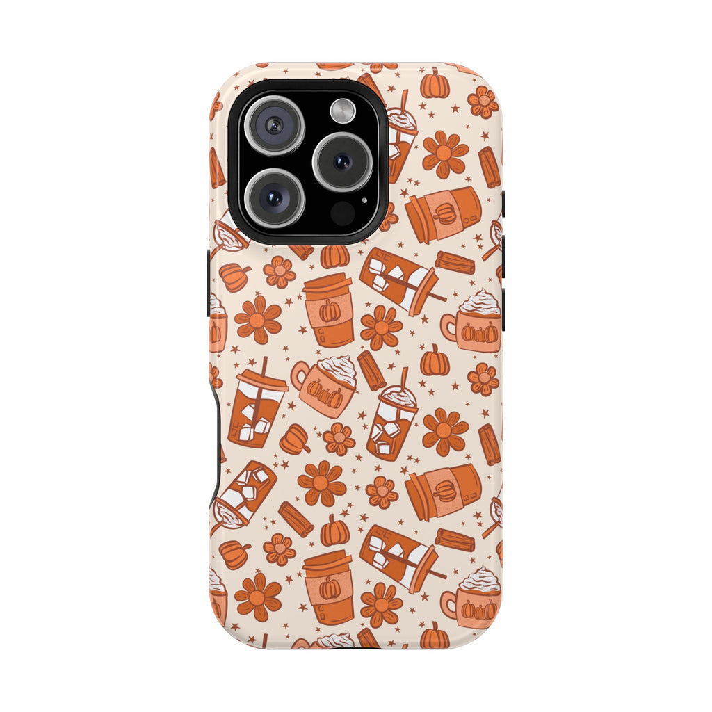 Autumn Coffee Pattern Magnetic Impact-Resistant Phone Case