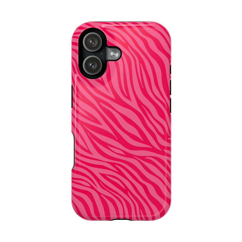 Pink Zebra Magnetic Impact-Resistant Phone Case