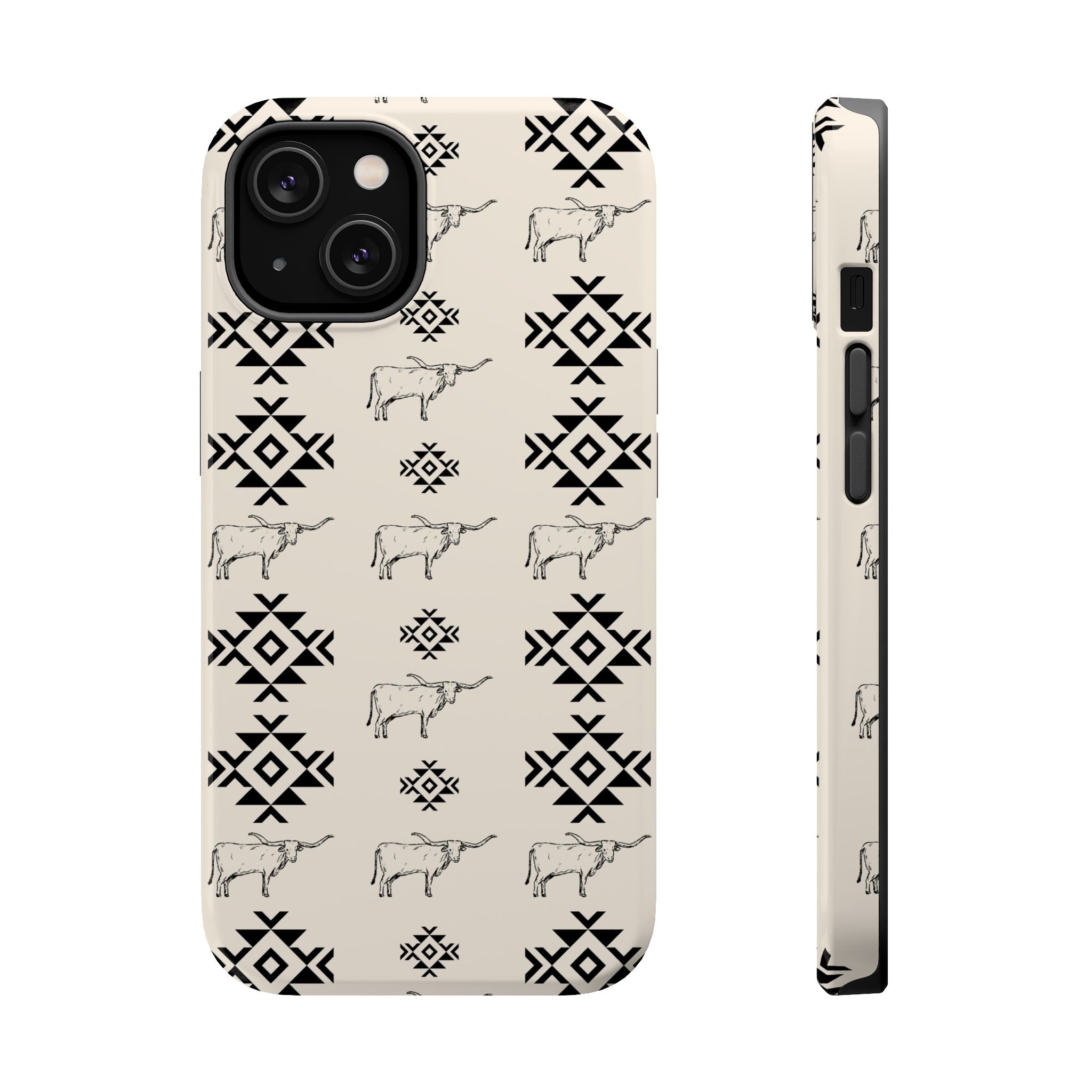 Southwestern Cow Pattern Magnetic Impact-Resistant Phone Case