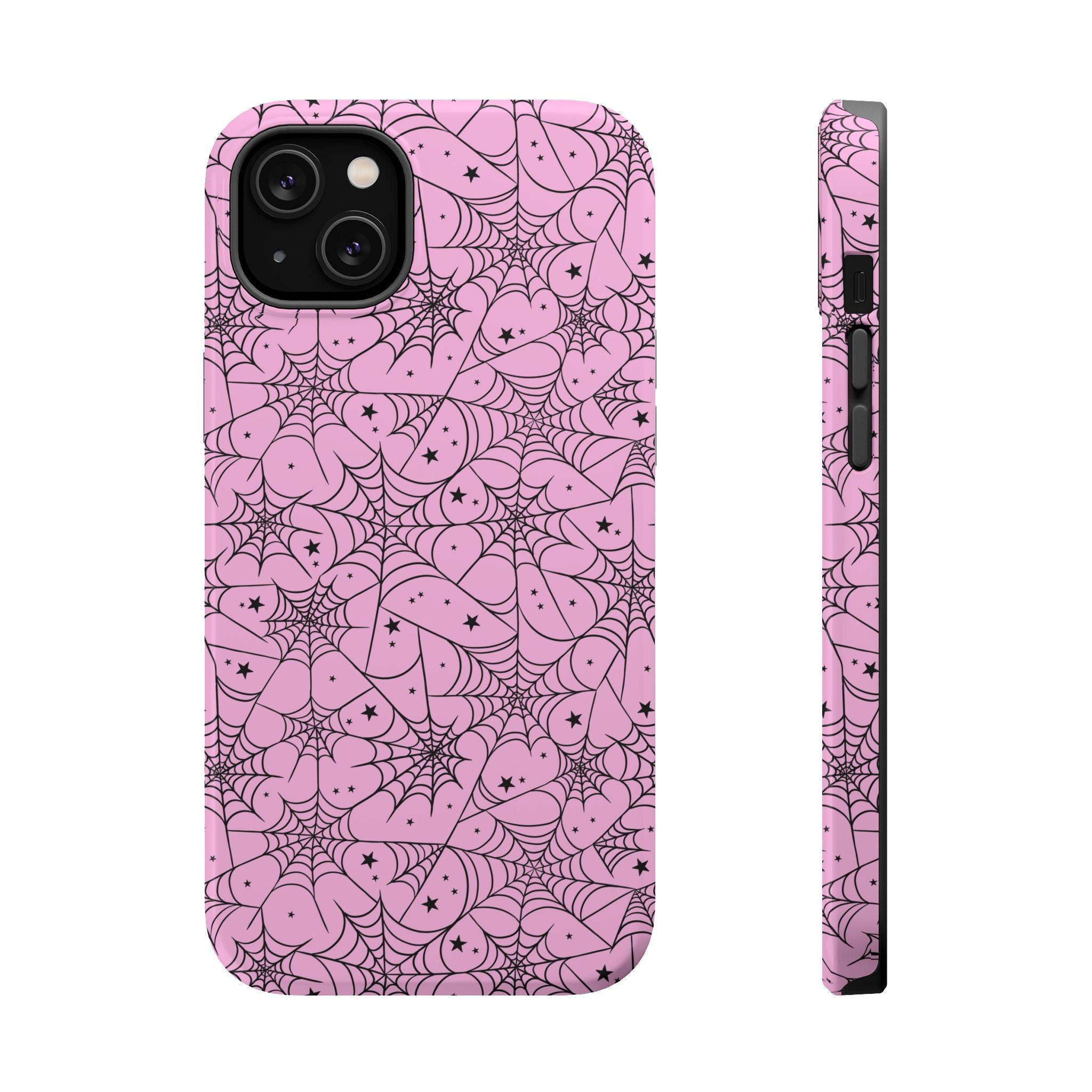Pink Spiderweb Magnetic Impact Phone Case