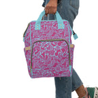 Pink Purple Camo Multifunctional Diaper Backpack