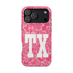 Pink Camo Shes From Texas Magnetic Impact-Resistant Phone Case