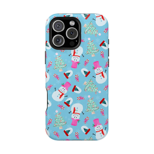Bright Watercolor Winter MagSafe Compatible iPhone Case