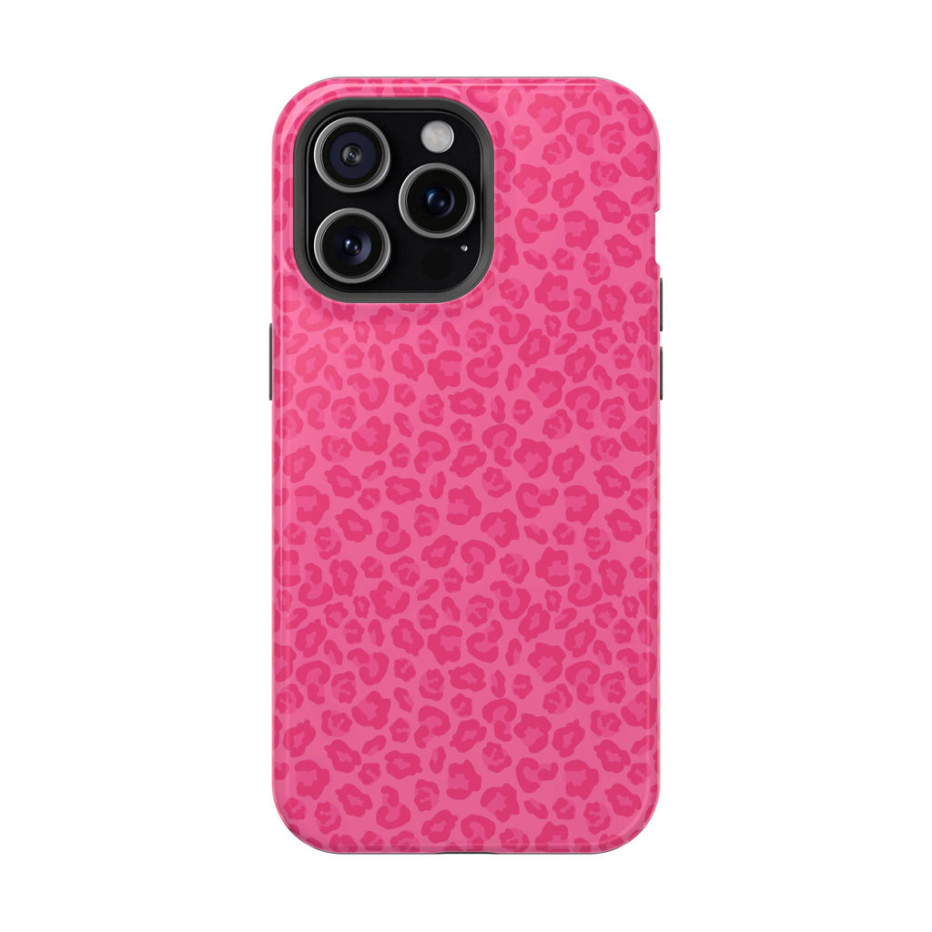 Pink Leopard Magnetic Impact-Resistant Phone Case