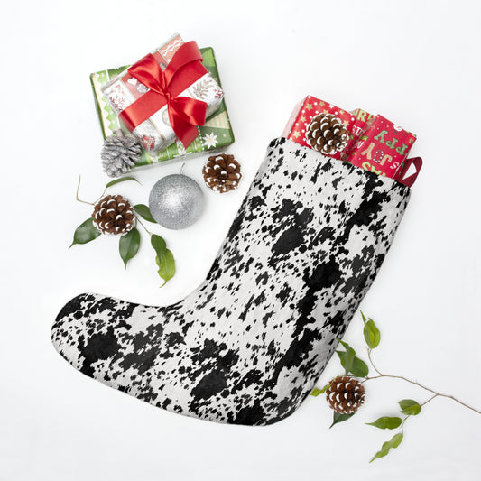 PRINTED Cowhide Christmas Stockings
