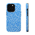Blue Leopard Print Magnetic Impact-Resistant Phone Case