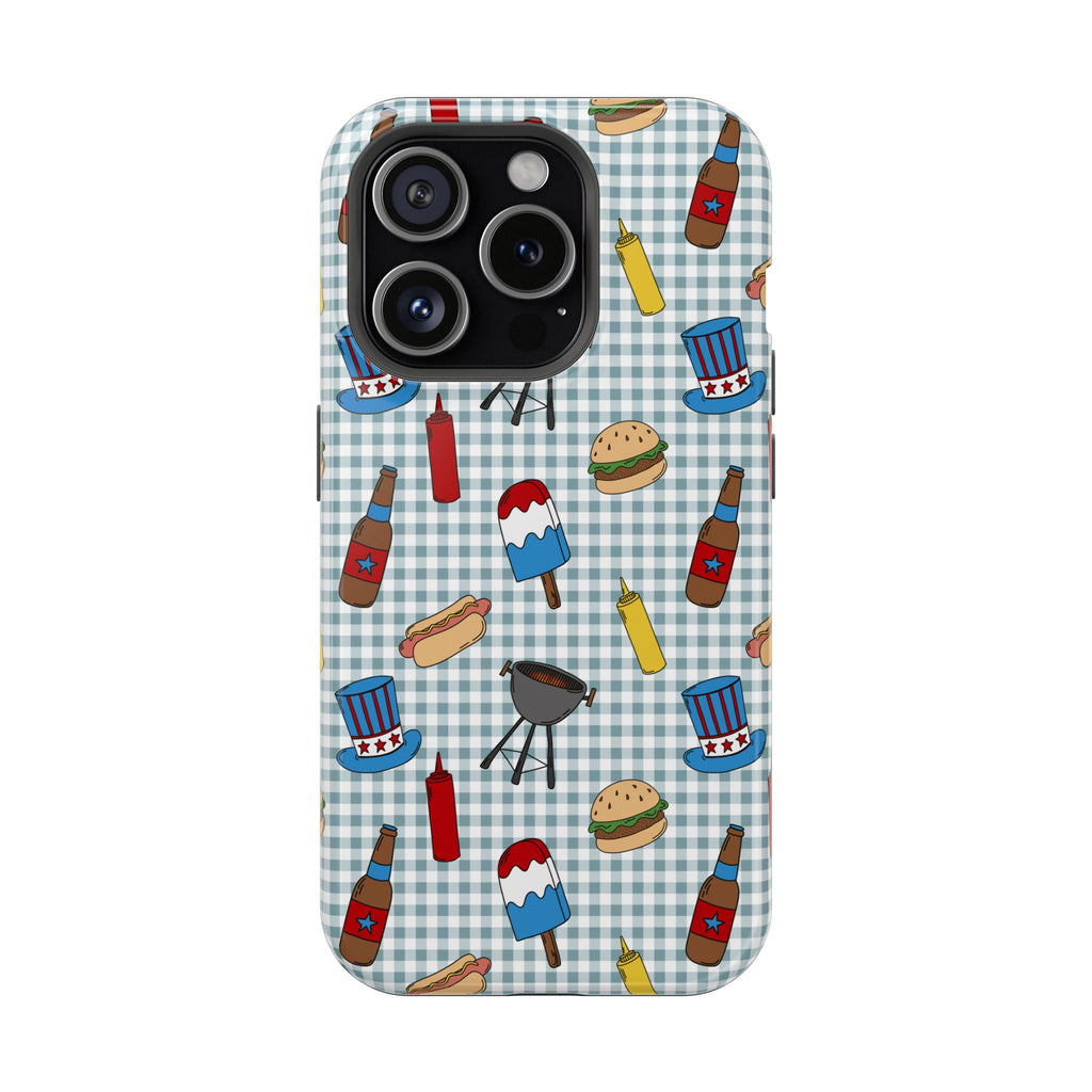 Patriotic BBQ Magnetic Impact-Resistant Case