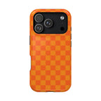 Orange Checkerboard Magnetic Impact Phone Case
