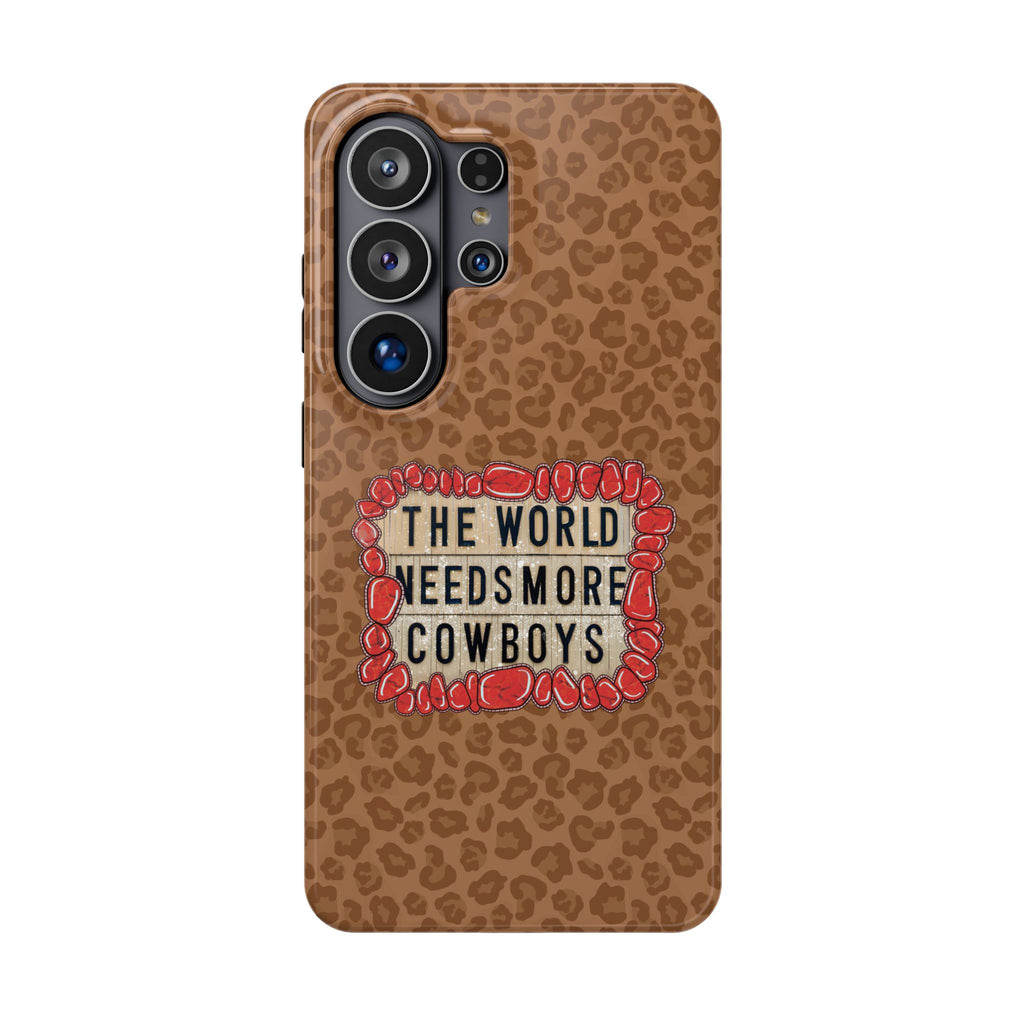 Leopard "The World Needs More Cowboys" Magnetic Phone Case
