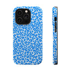 Blue Leopard Print Magnetic Impact-Resistant Phone Case