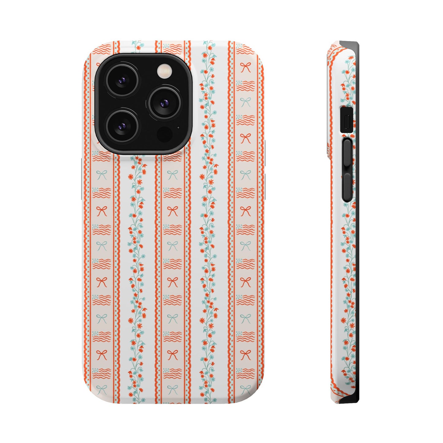 Bows & Stripes Forever Magnetic Phone Case