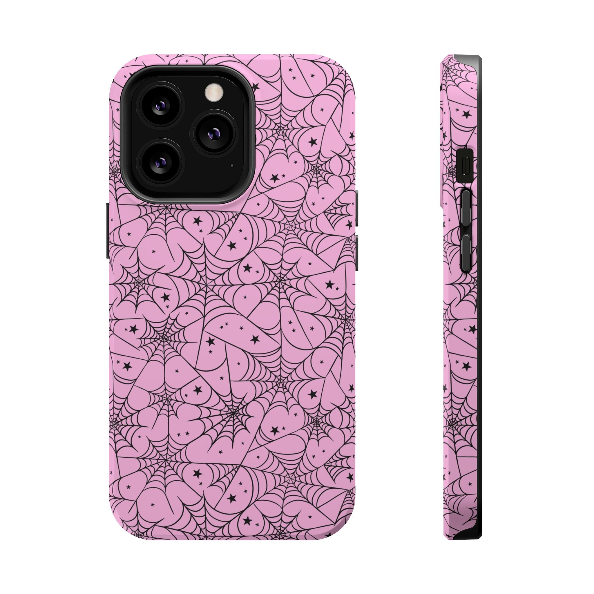 Pink Spiderweb Magnetic Impact Phone Case
