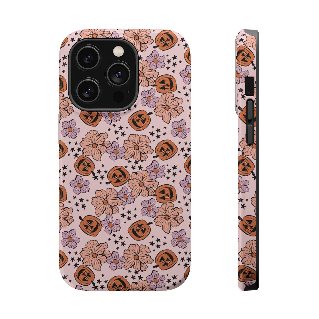 Halloween Pumpkin Floral Magnetic Impact Phone Case