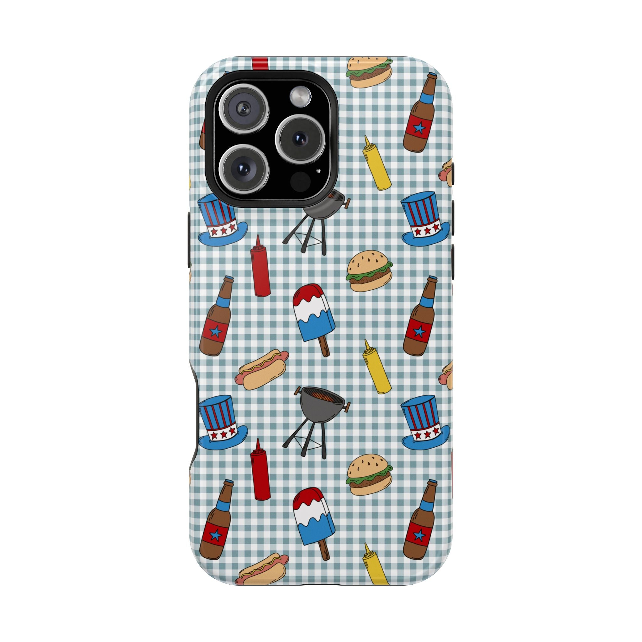Patriotic BBQ Magnetic Impact-Resistant Case