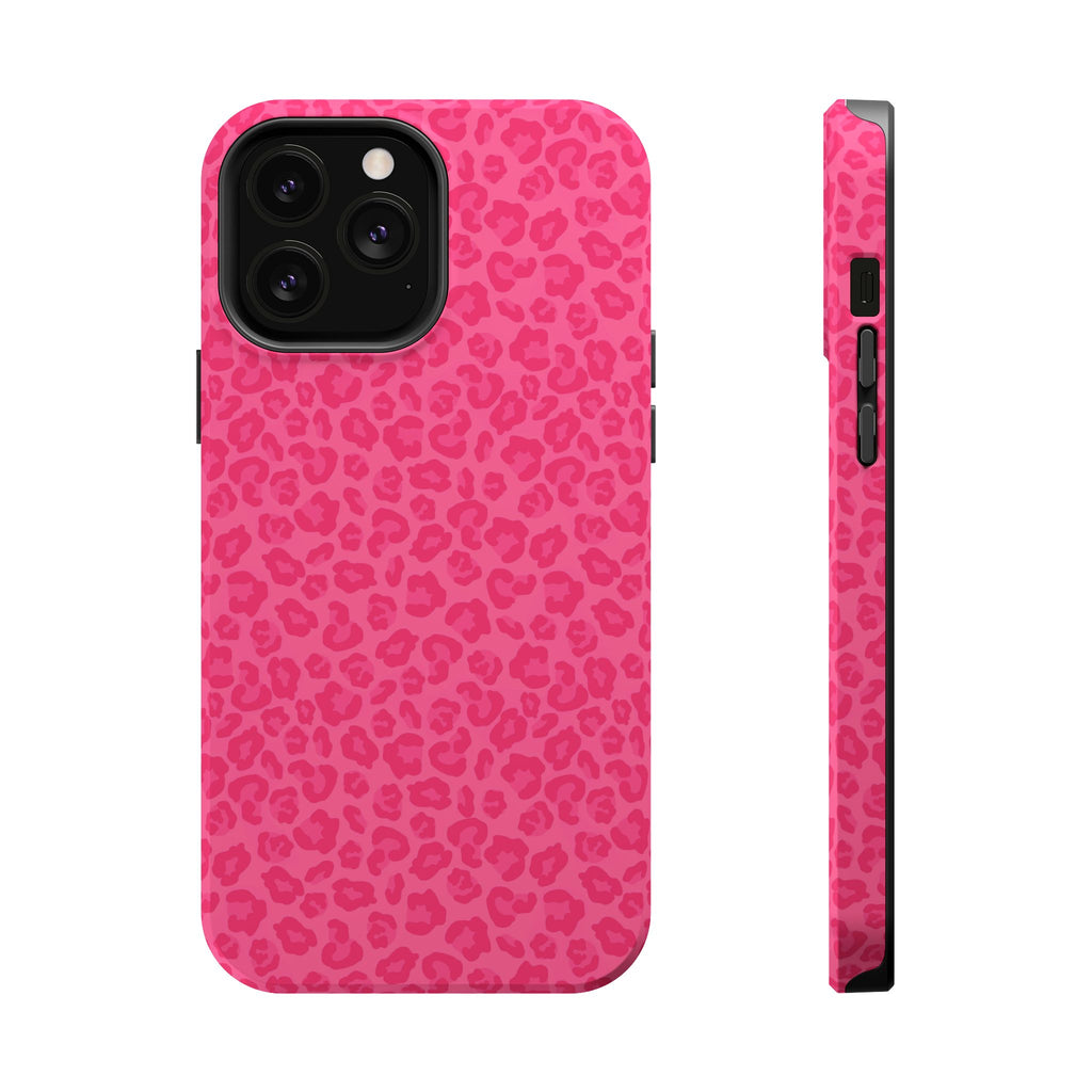 Pink Leopard Magnetic Impact-Resistant Phone Case