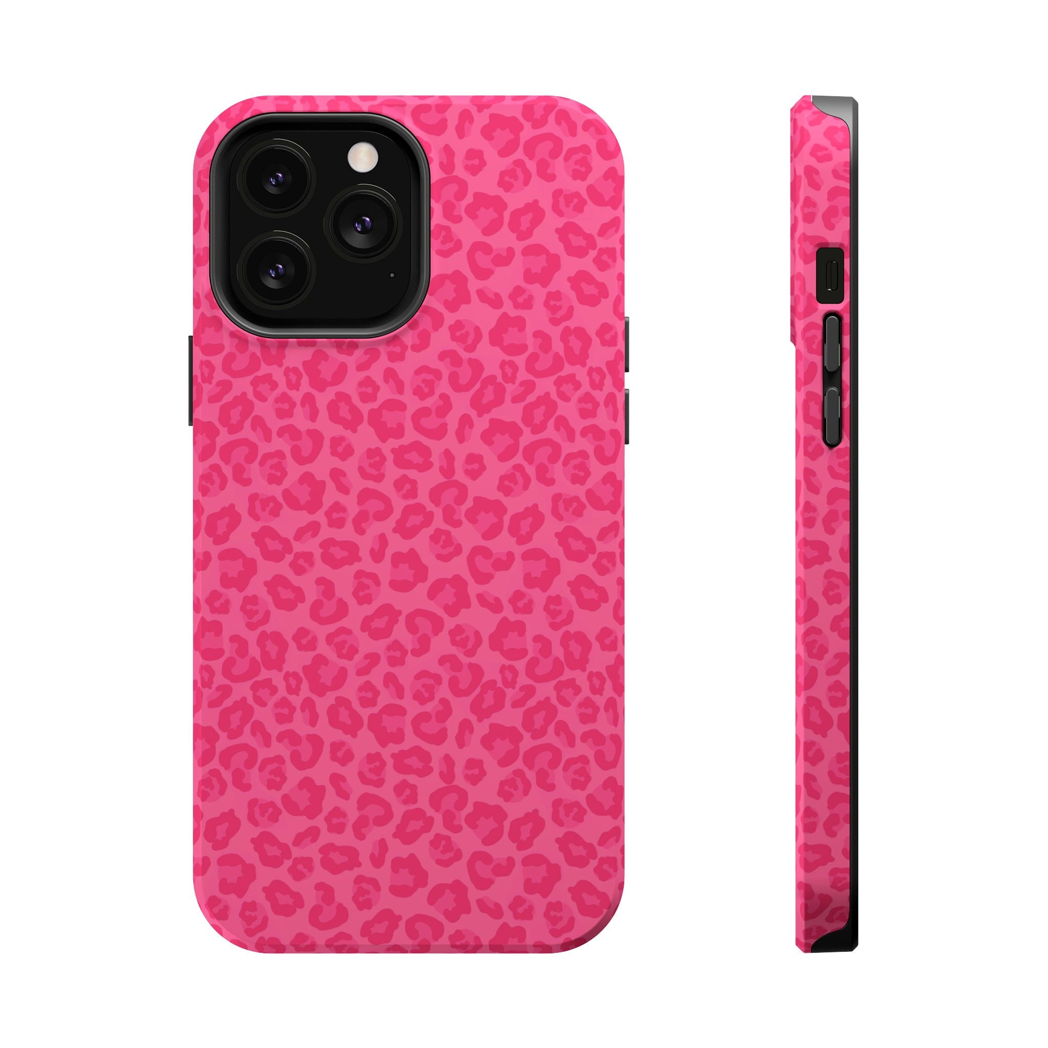 Pink Leopard Magnetic Impact-Resistant Phone Case