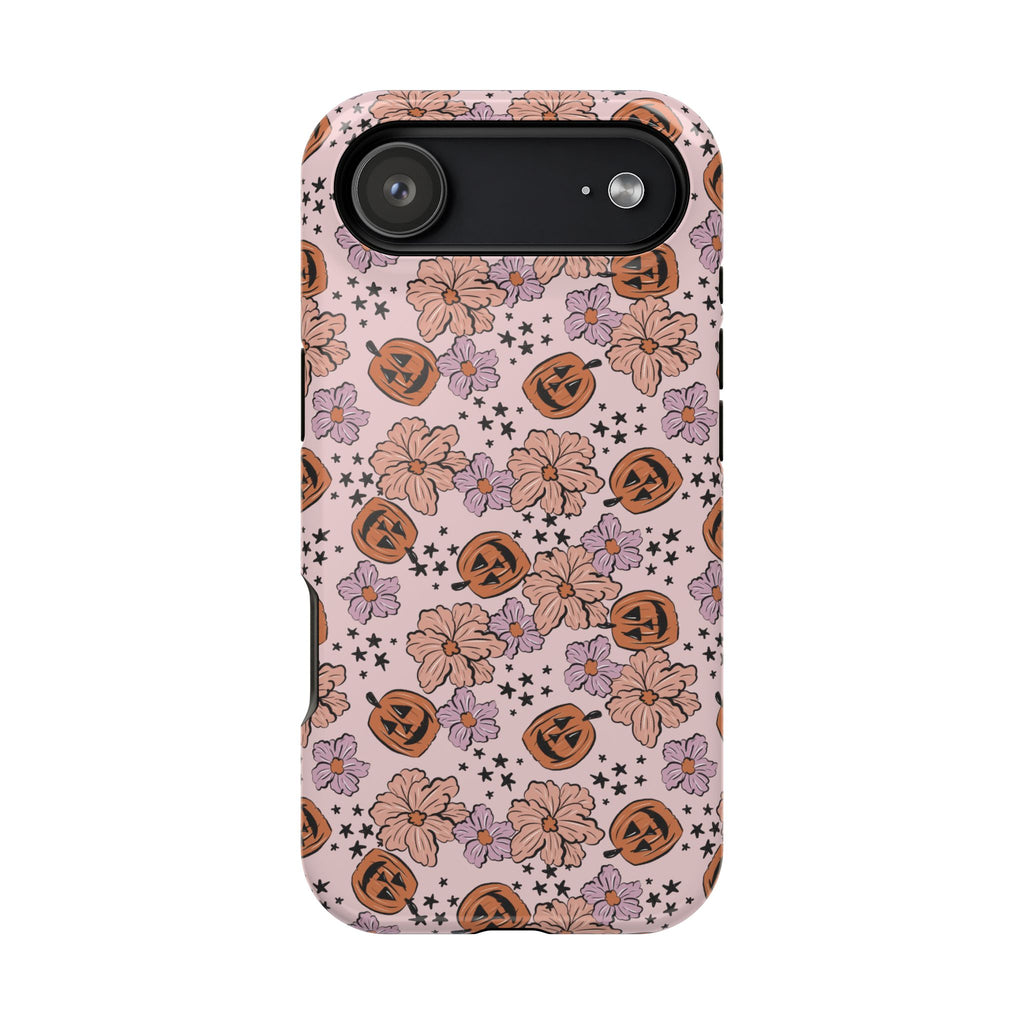 Halloween Pumpkin Floral Magnetic Impact Phone Case