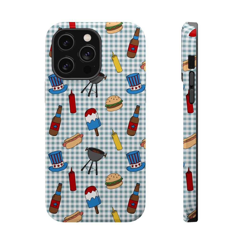 Patriotic BBQ Magnetic Impact-Resistant Case