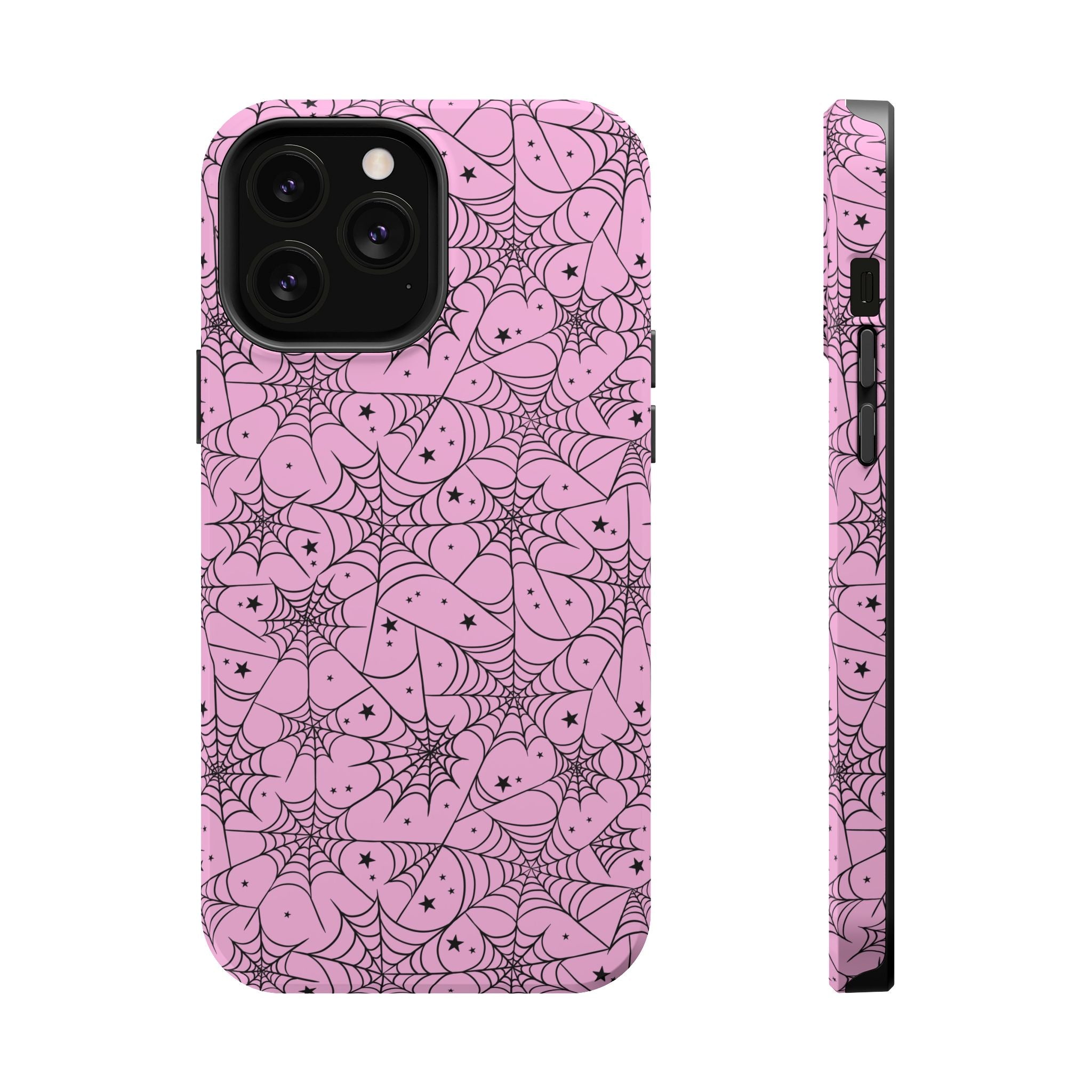 Pink Spiderweb Magnetic Impact Phone Case