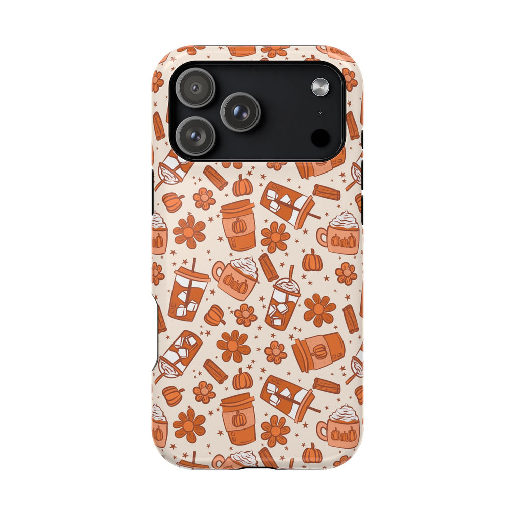 Autumn Coffee Pattern Magnetic Impact-Resistant Phone Case