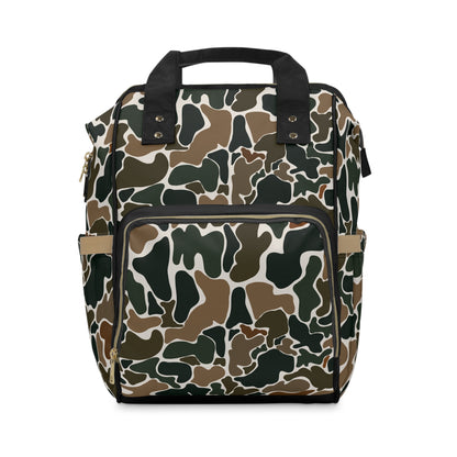 Trendy Retro Duck Camo Multifunctional Diaper Backpack