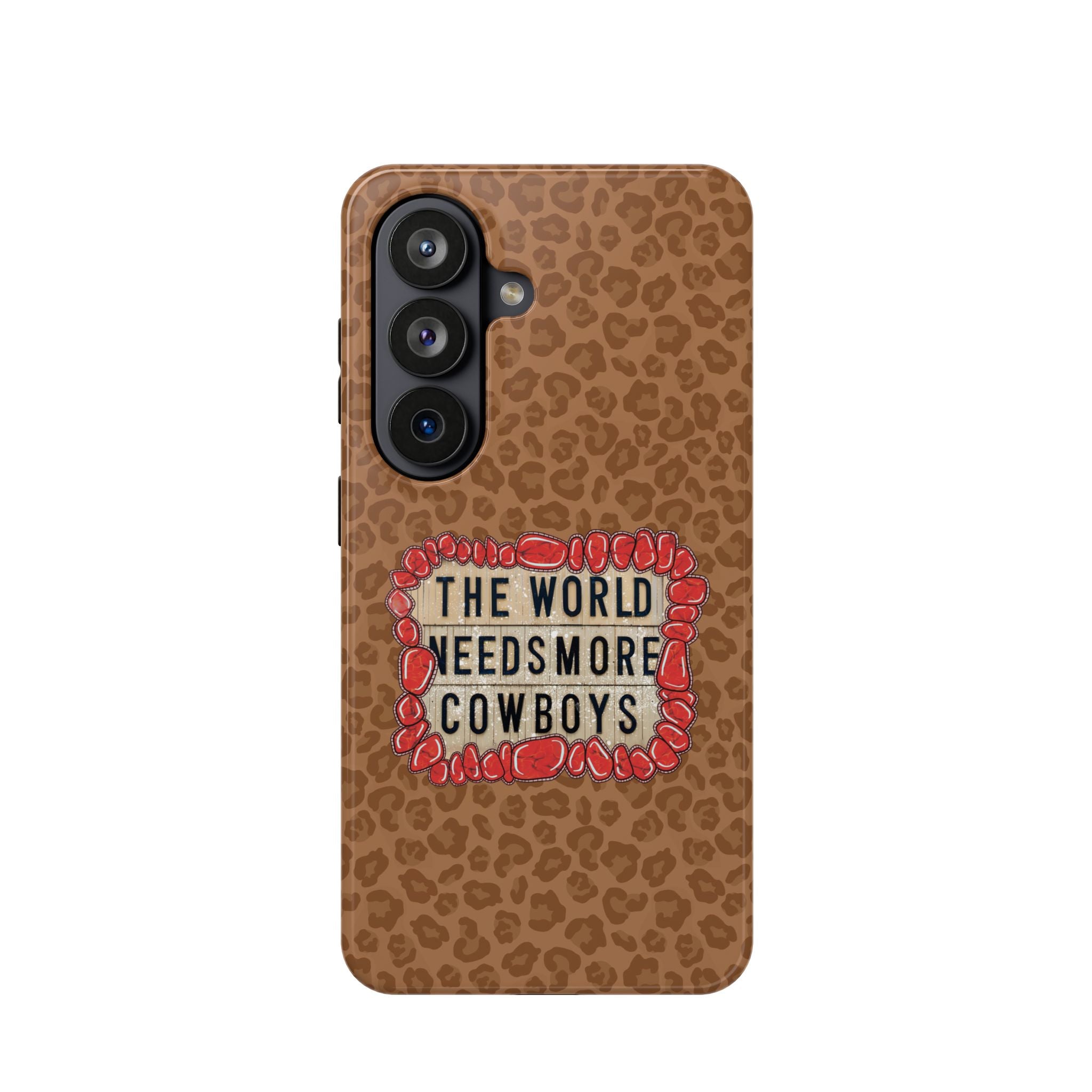 Leopard "The World Needs More Cowboys" Magnetic Phone Case