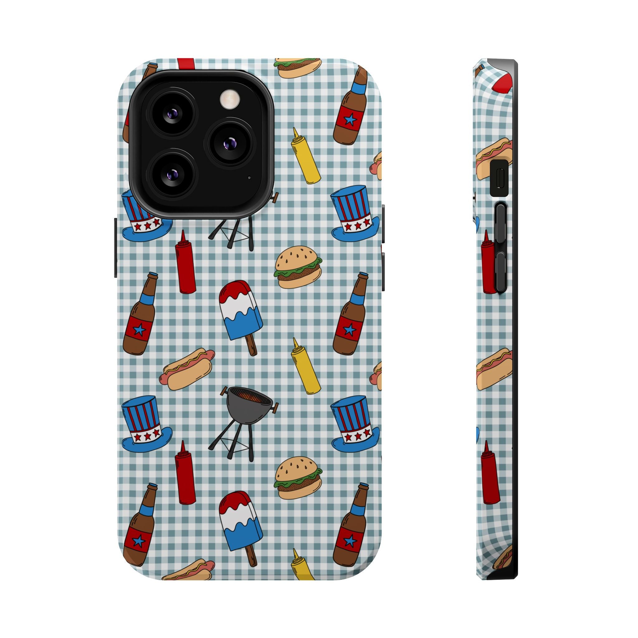 Patriotic BBQ Magnetic Impact-Resistant Case