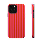 Red & Pink Vertical Stripes Magnetic Impact-Resistant Phone Case