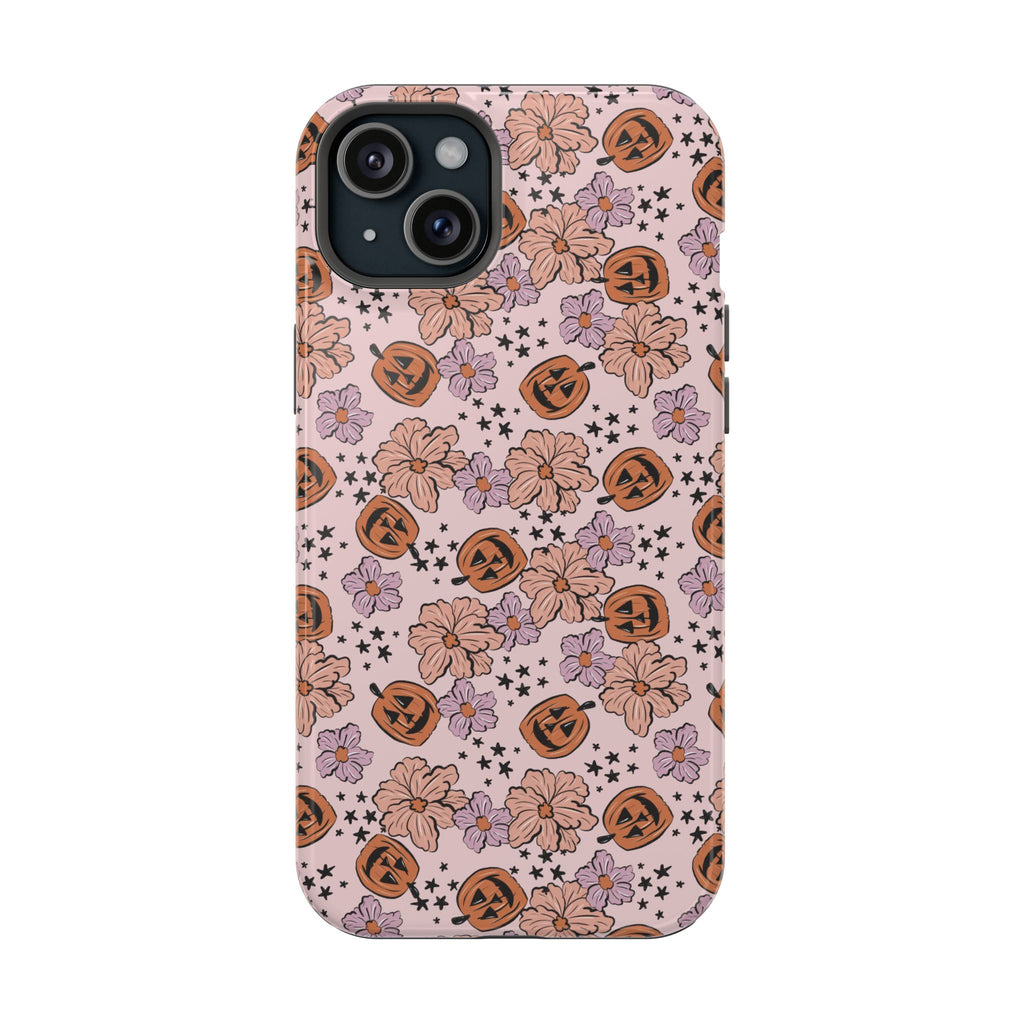 Halloween Pumpkin Floral Magnetic Impact Phone Case