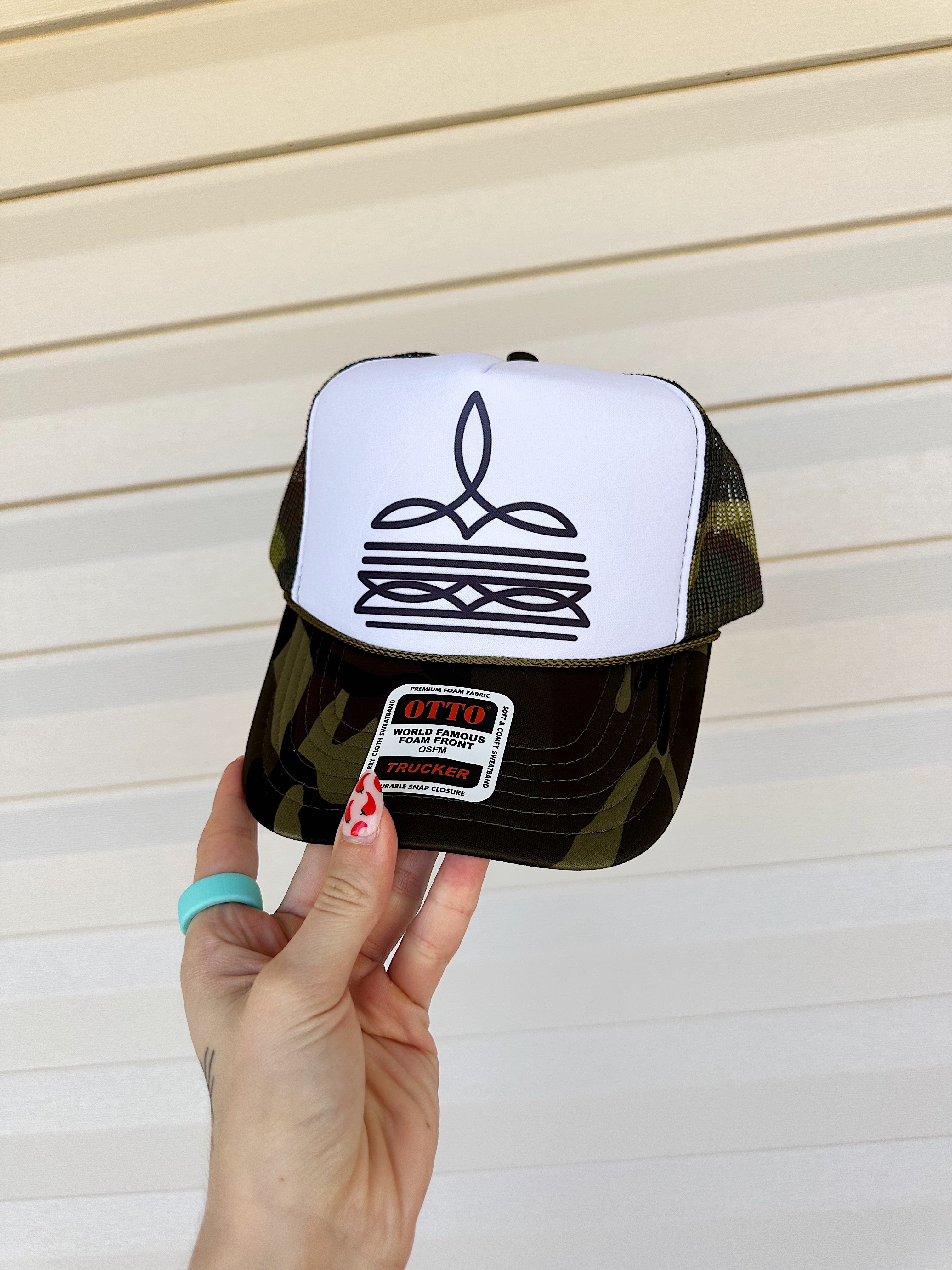 Boot Stitch Trucker Hat (Multiple Color Options)