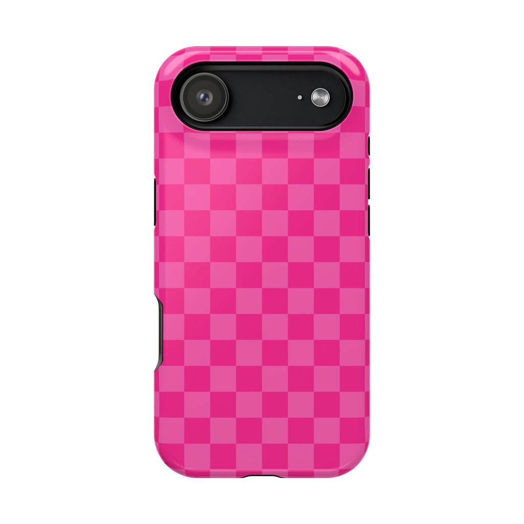 Pink Checker Magnetic Impact Phone Case