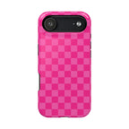 Pink Checker Magnetic Impact Phone Case