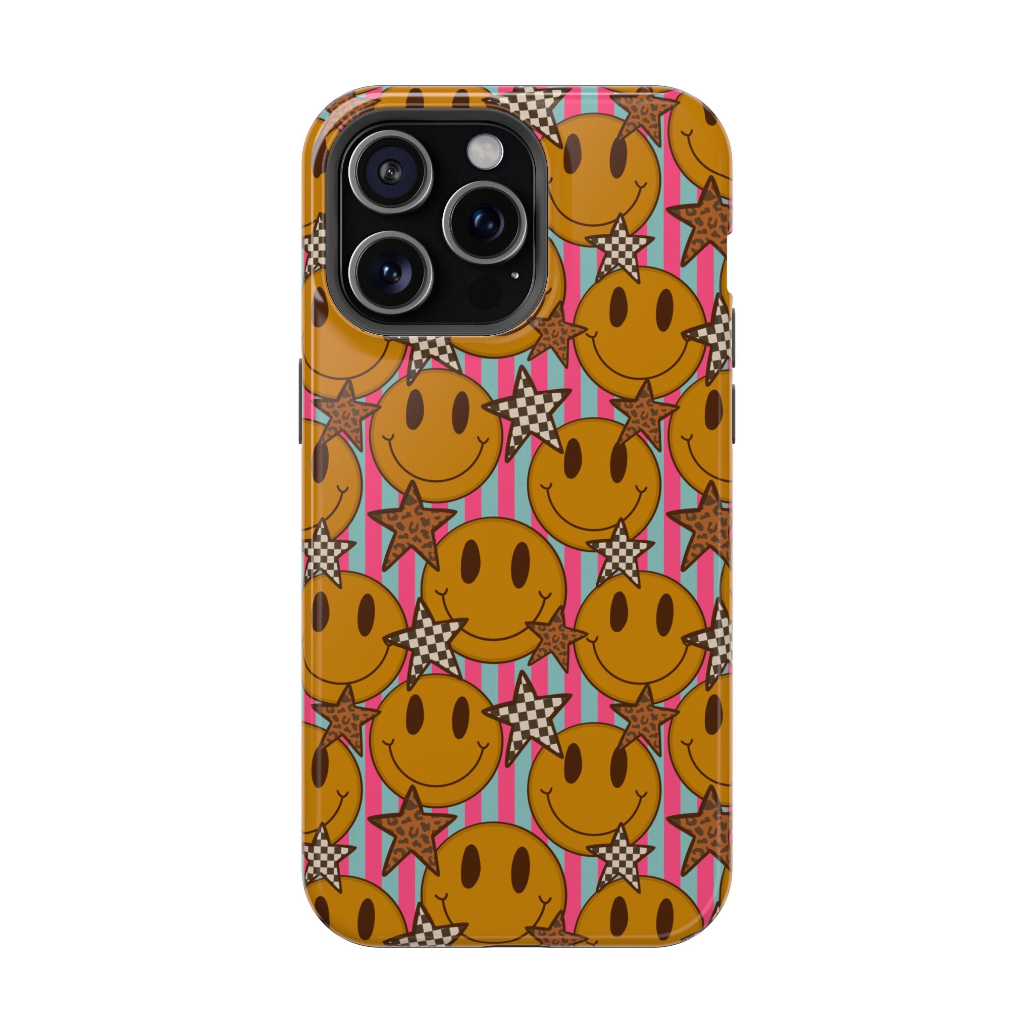 Retro Smiley Pattern Magnetic Impact-Resistant Case
