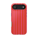 Red & Pink Vertical Stripes Magnetic Impact-Resistant Phone Case