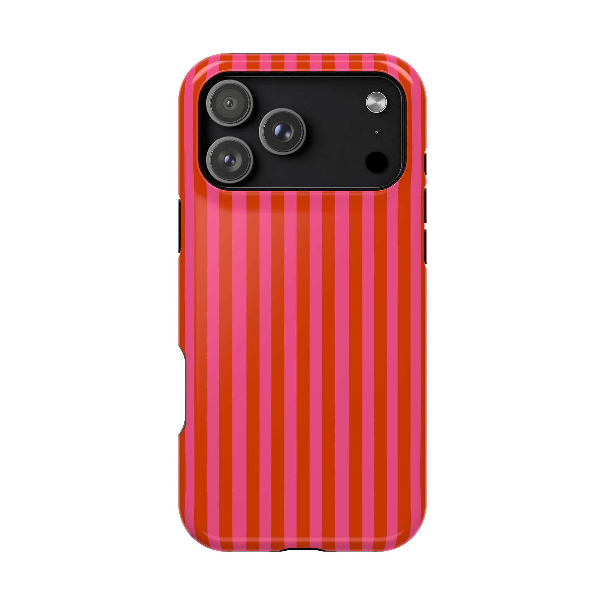 Red & Pink Vertical Stripes Magnetic Impact-Resistant Phone Case