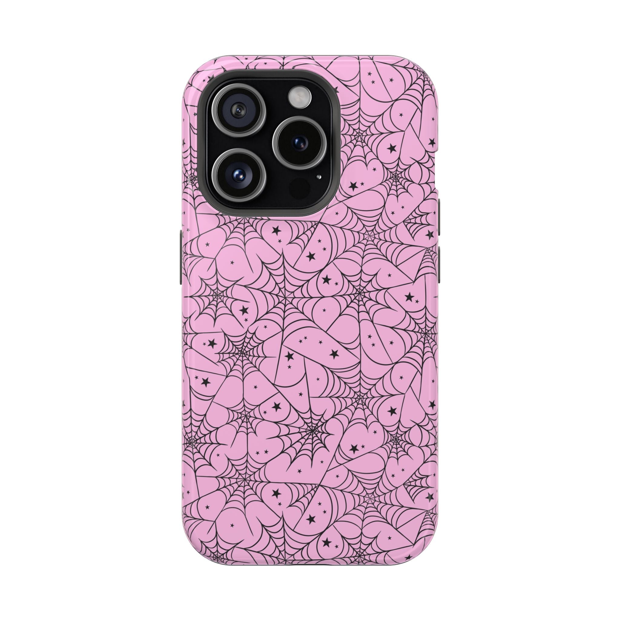Pink Spiderweb Magnetic Impact Phone Case