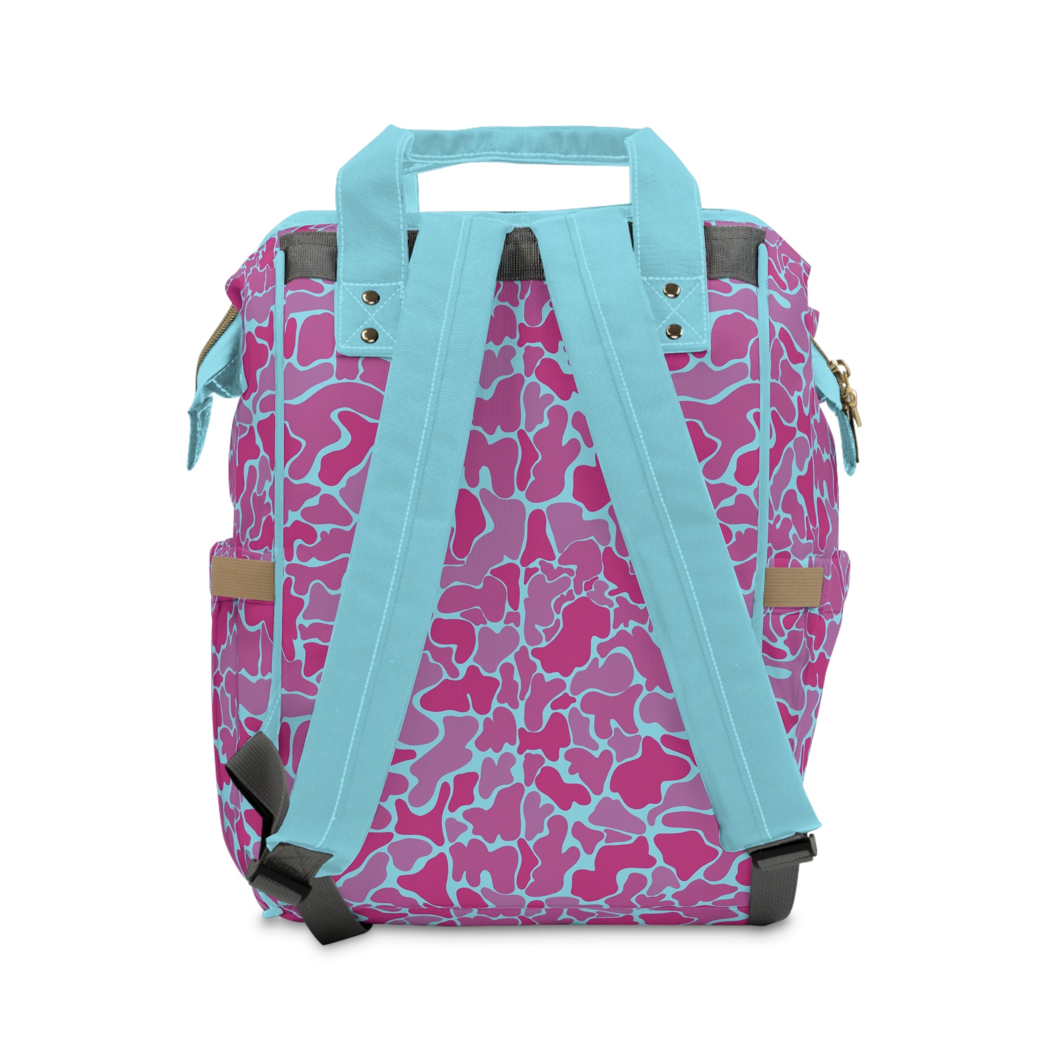 Pink Purple Camo Multifunctional Diaper Backpack
