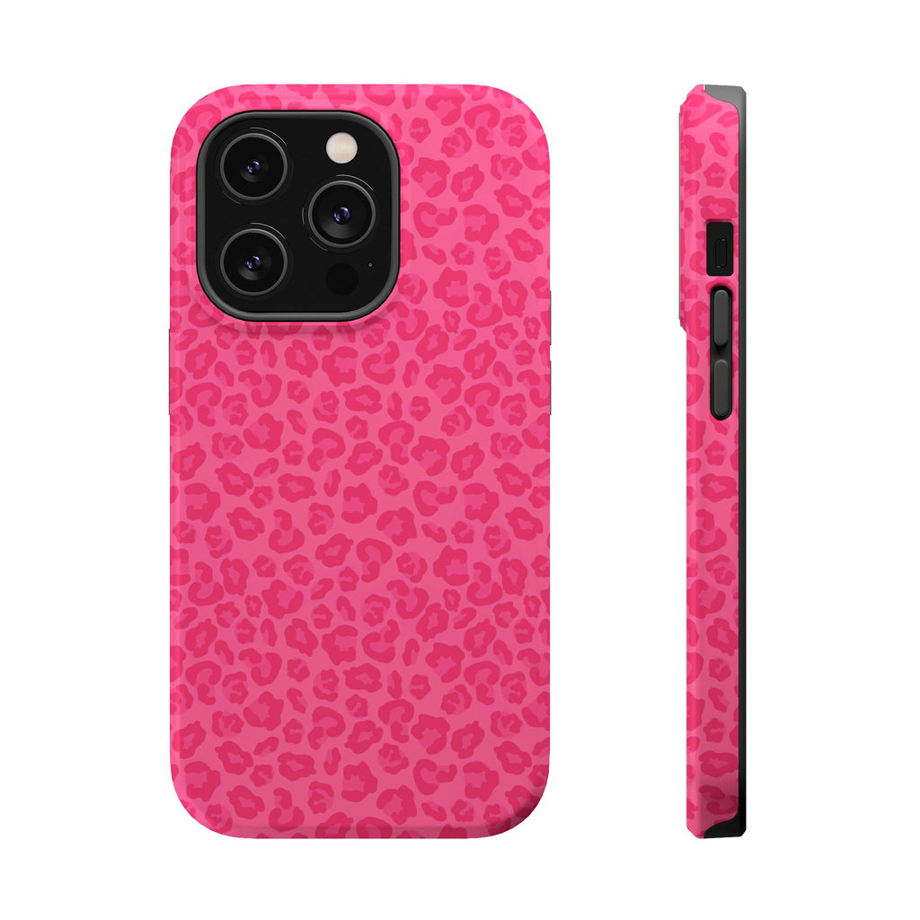 Pink Leopard Magnetic Impact-Resistant Phone Case