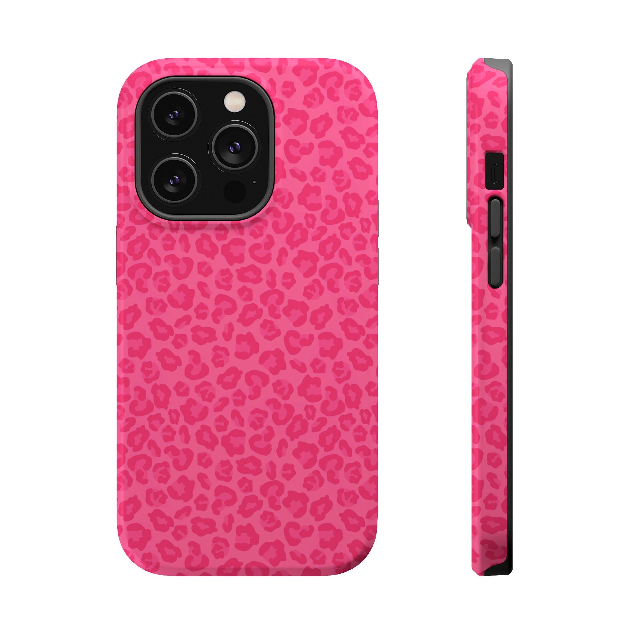 Pink Leopard Magnetic Impact-Resistant Phone Case