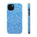 Blue Leopard Print Magnetic Impact-Resistant Phone Case