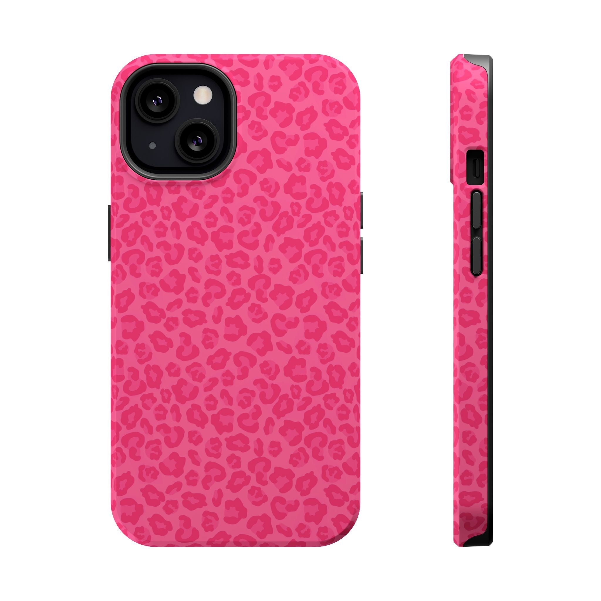 Pink Leopard Magnetic Impact-Resistant Phone Case