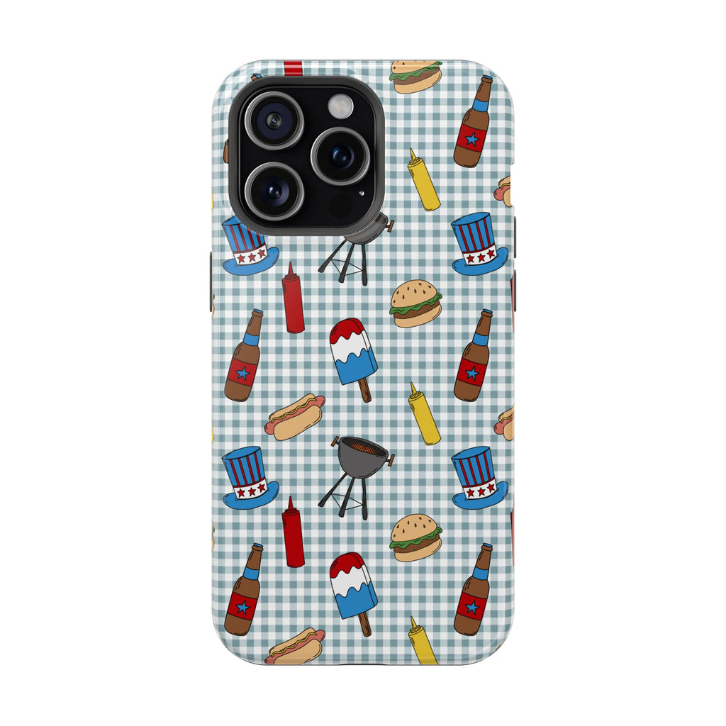 Patriotic BBQ Magnetic Impact-Resistant Case