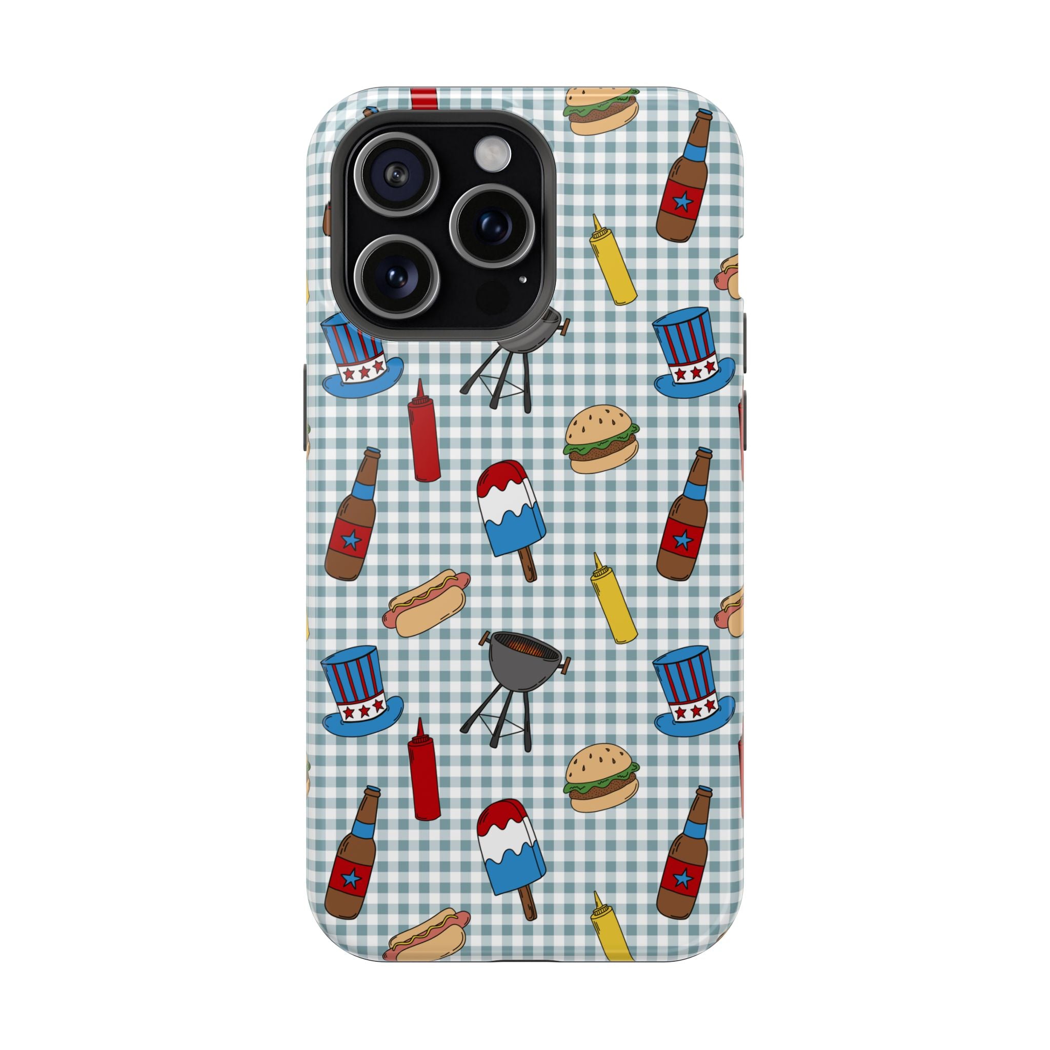 Patriotic BBQ Magnetic Impact-Resistant Case