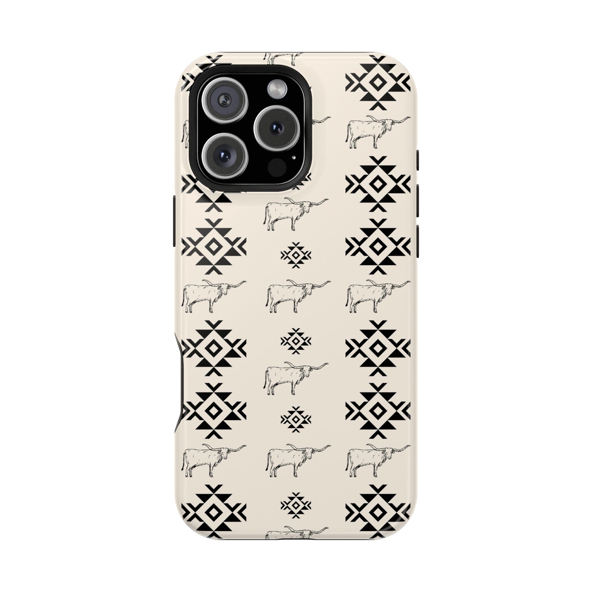 Southwestern Cow Pattern Magnetic Impact-Resistant Phone Case