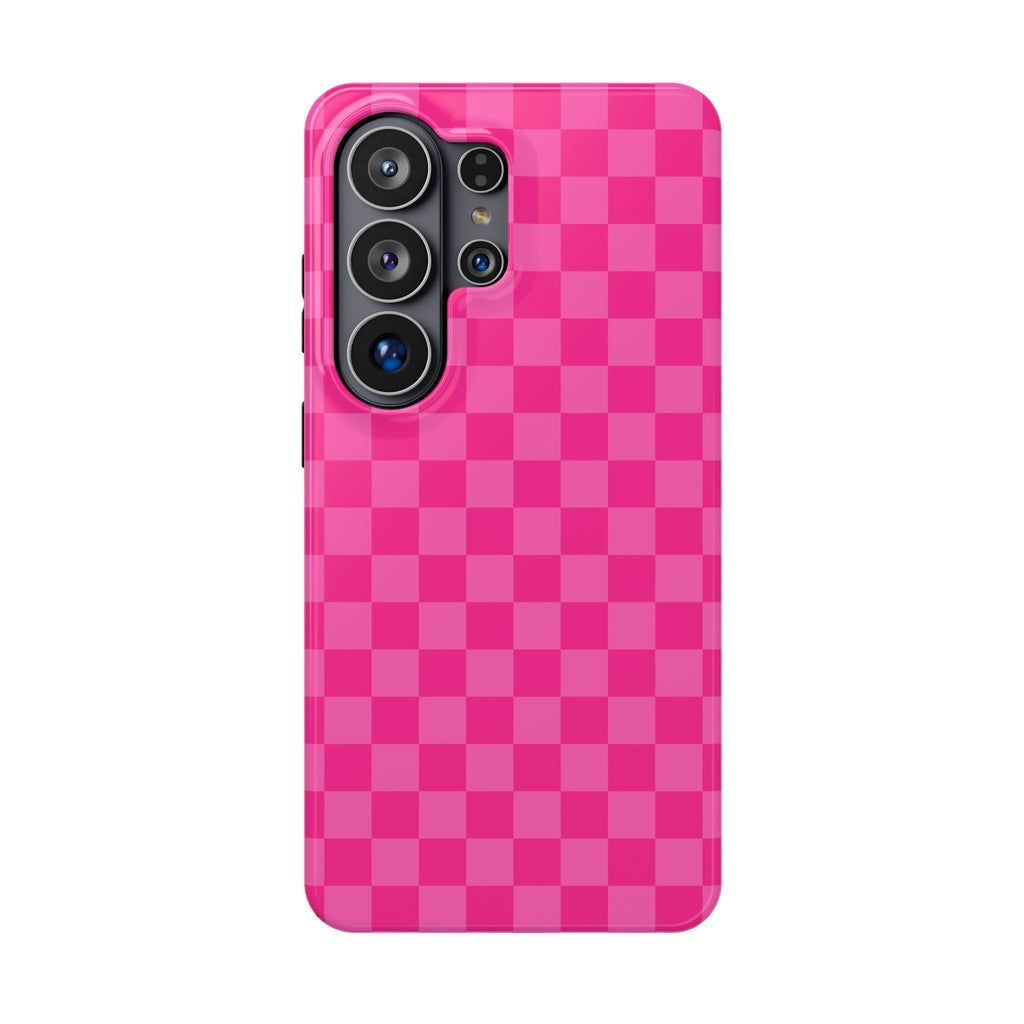 Pink Checker Magnetic Impact Phone Case