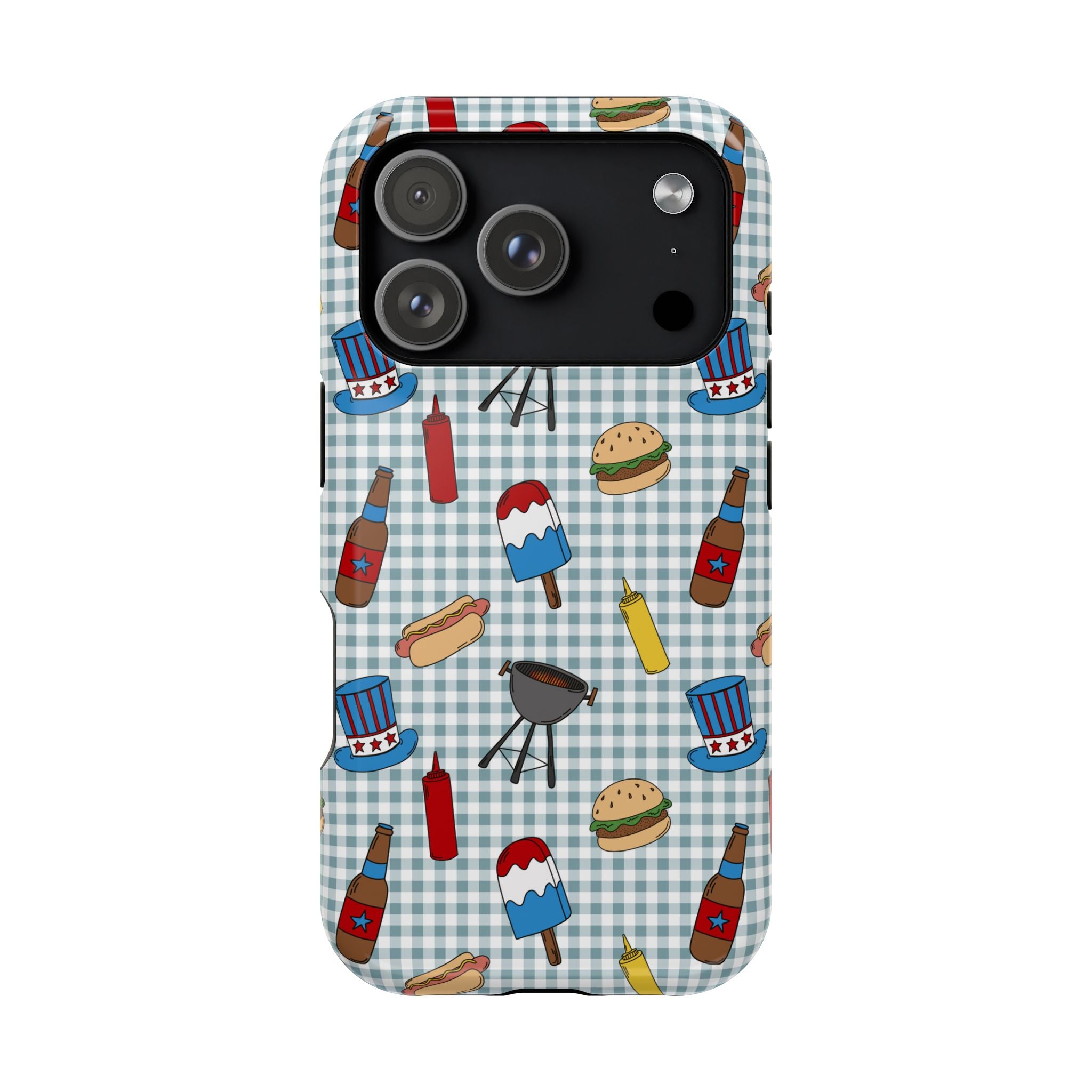 Patriotic BBQ Magnetic Impact-Resistant Case