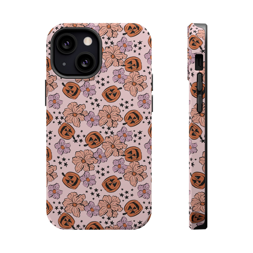 Halloween Pumpkin Floral Magnetic Impact Phone Case