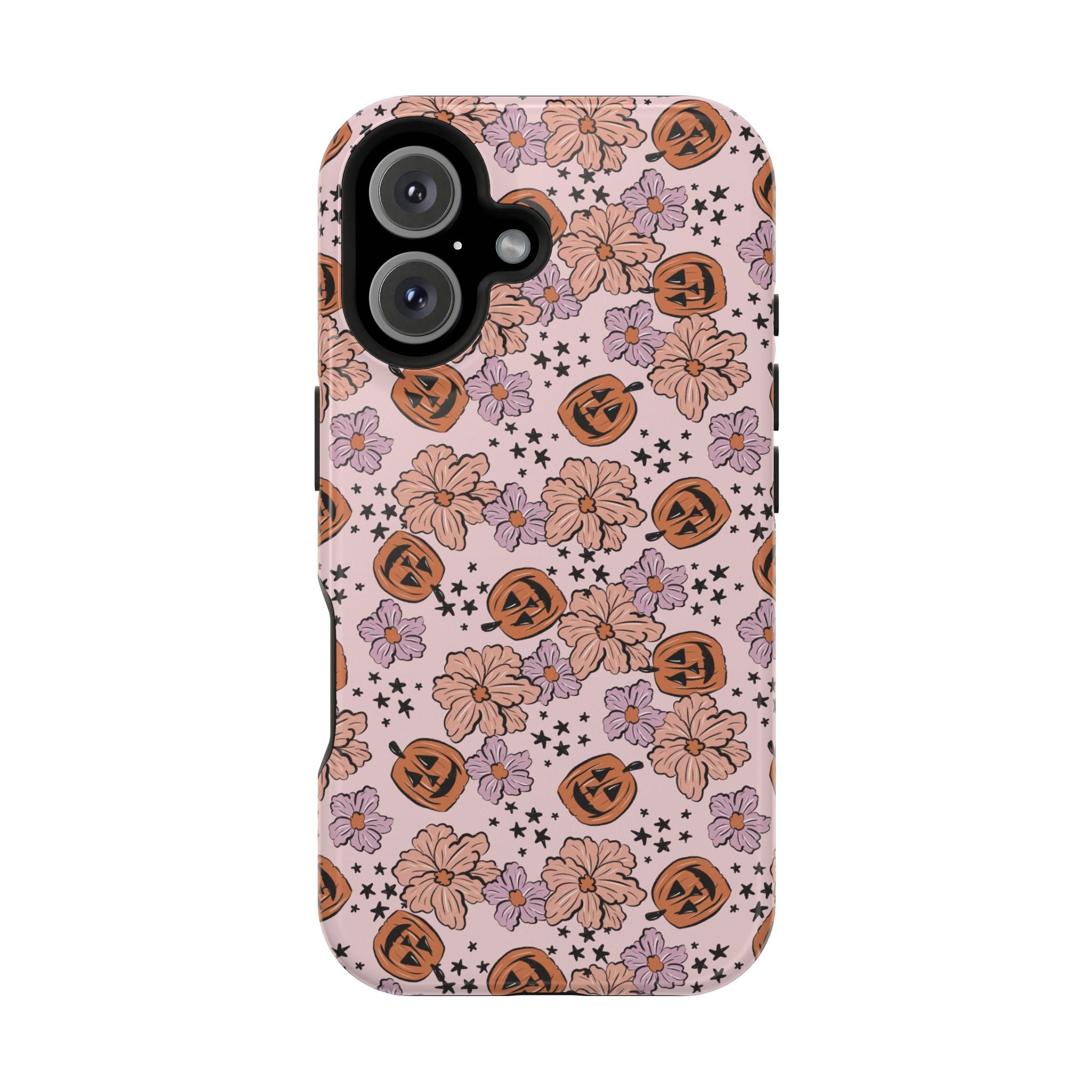 Halloween Pumpkin Floral Magnetic Impact Phone Case