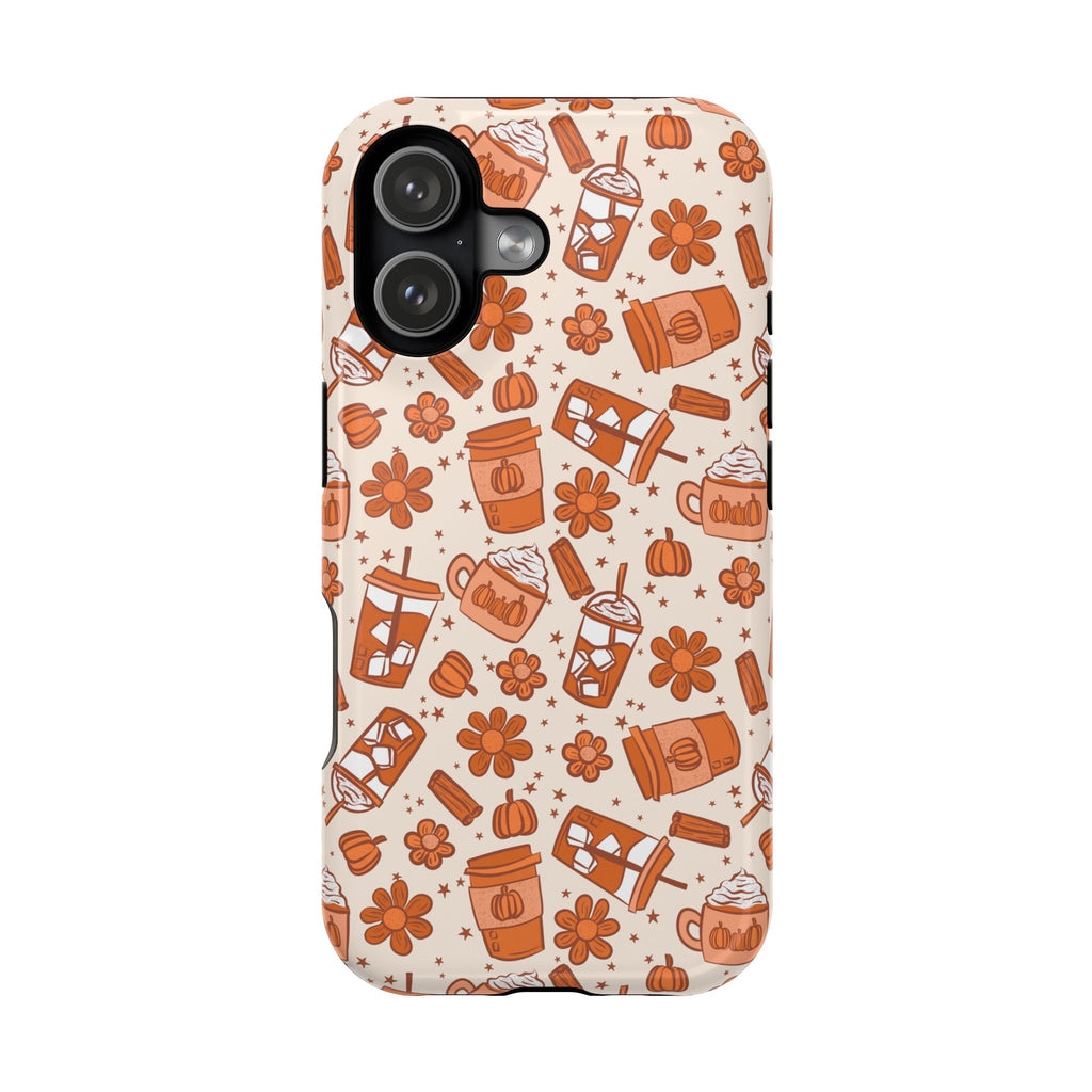Autumn Coffee Pattern Magnetic Impact-Resistant Phone Case